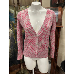 DC Pink and Beige Patterned Cardigan Women's M